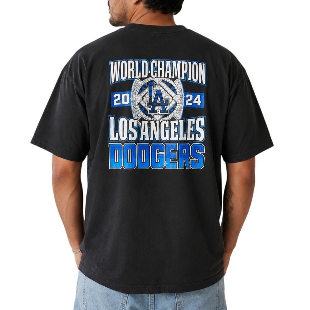 LA Dodgers World Champions 2024 T Shirt XL Black MLB Championship Tee